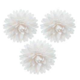 Pompones de Oblea Blancos 4,5 cm 12 ud