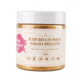 Purpurina en polvo dorada brillante Pastkolor 100 g