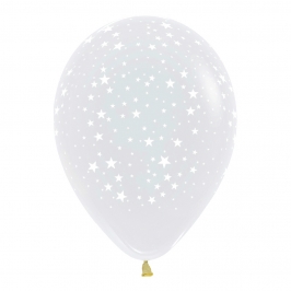 Pack de 10 globos transparentes con estrellas