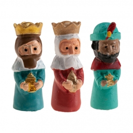 Figuras para Roscón Reyes Magos Caras 3 ud