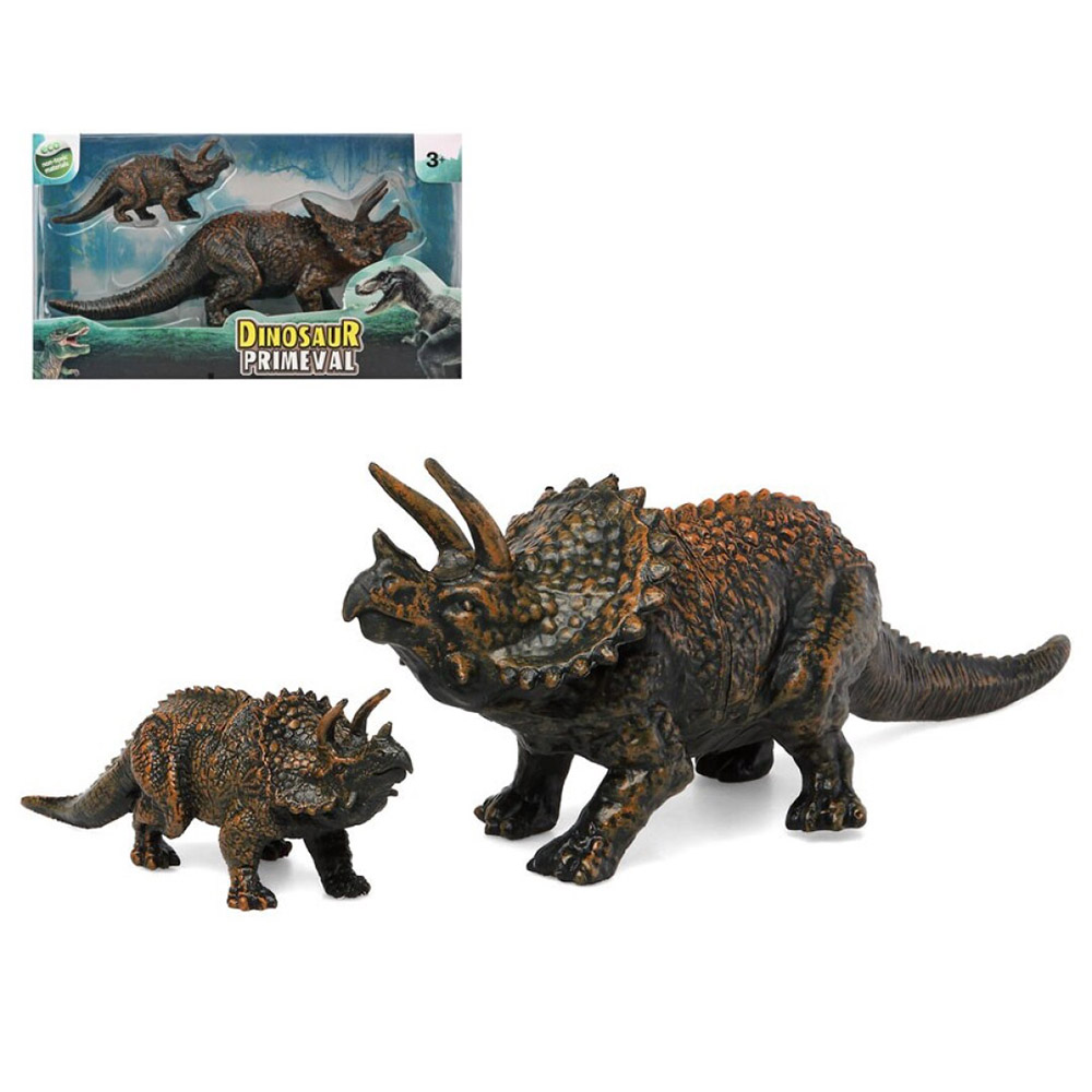 ▷ Set 2 Dinosaurios Triceratops Madre y Cría - My Karamelli ✓