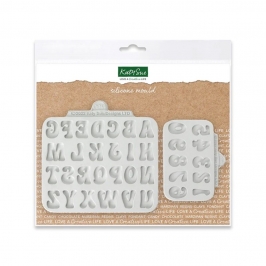 Set 3 moldes de silicona letras y números modelo cookie