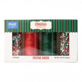 Set de 4 Decoraciones Azúcar Festive Cheer 380 gr - PME