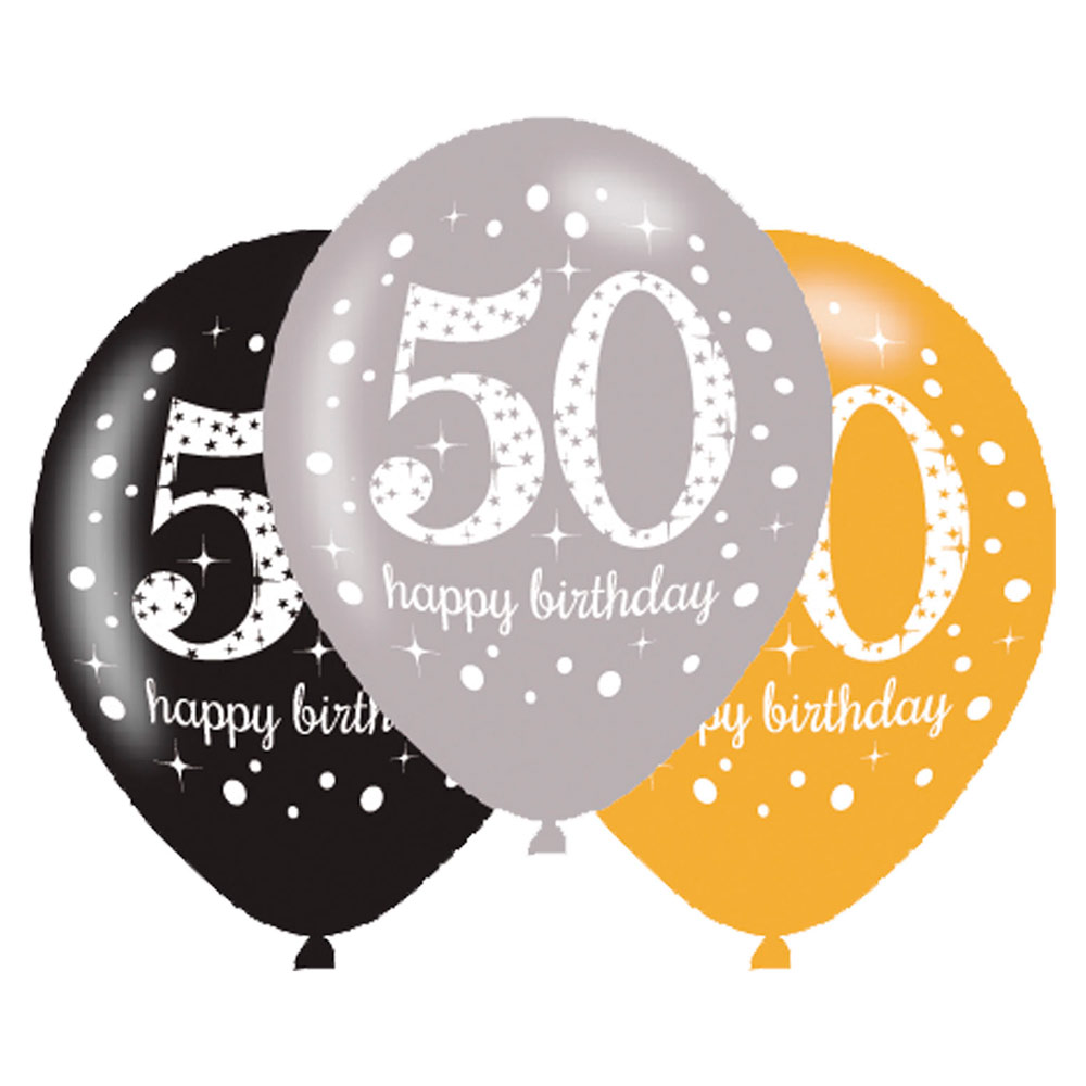 Set 6 globos 50 años