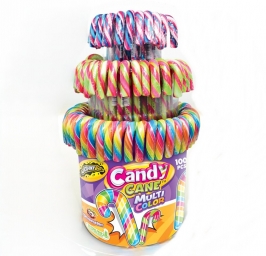 Set de 100 Bastones de Caramelo Arco Iris