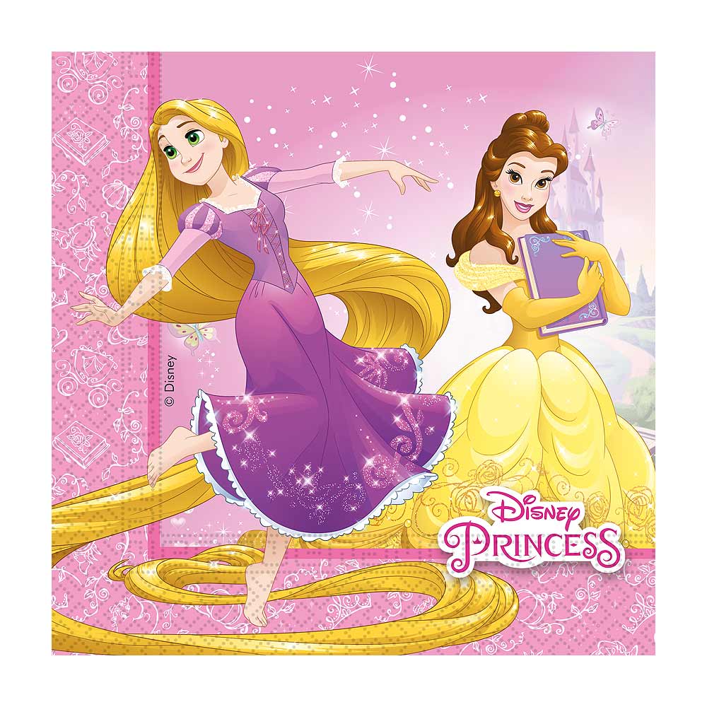 Set de 20 Servilletas Princesas Disney Heart