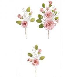 Set de 3 Ramos de Rosas Rosas de Azúcar