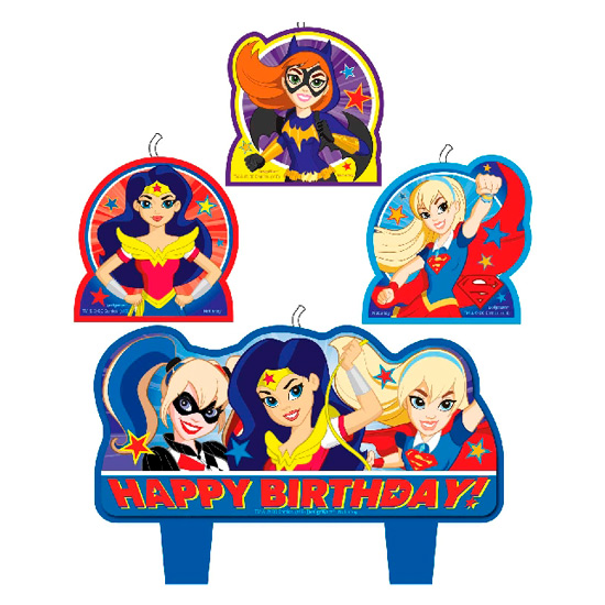 Set de 4 Velas Super Hero Girls