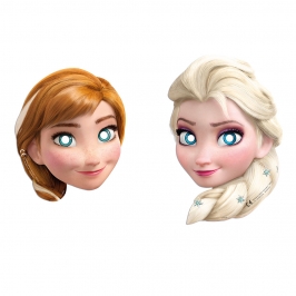 Set de 6 Caretas Frozen Elsa y Ana