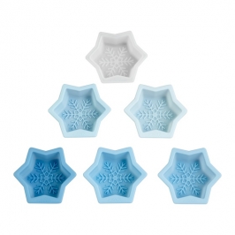 Set de 6 moldes de silicona copos de nieve