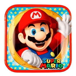 Set de 8 Platos Super Mario 23cm
