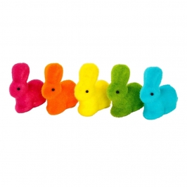 Juego de 5 Mini Conejos de Colores 6 cm