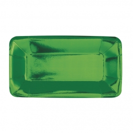 Set de 8 Bandejas Verde Metalizado 23 cm