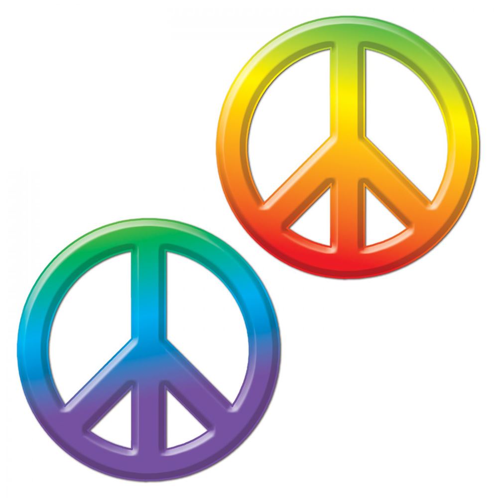 EUROCARNAVALES Collar Hippie Símbolo de la Paz en Colores Surtidos