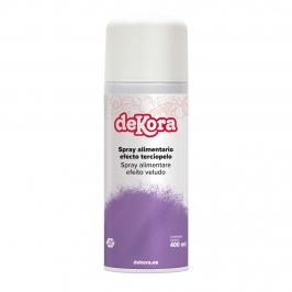 Spray efecto terciopelo violeta 400 ml decoración tartas