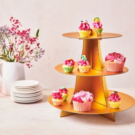 Stand para Dulces y Cupcakes Oro