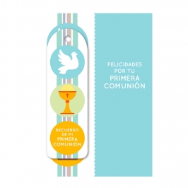 First Communion - Juego de 4 pegatinas para botellas de vino, diseño de  cruz, color rosa