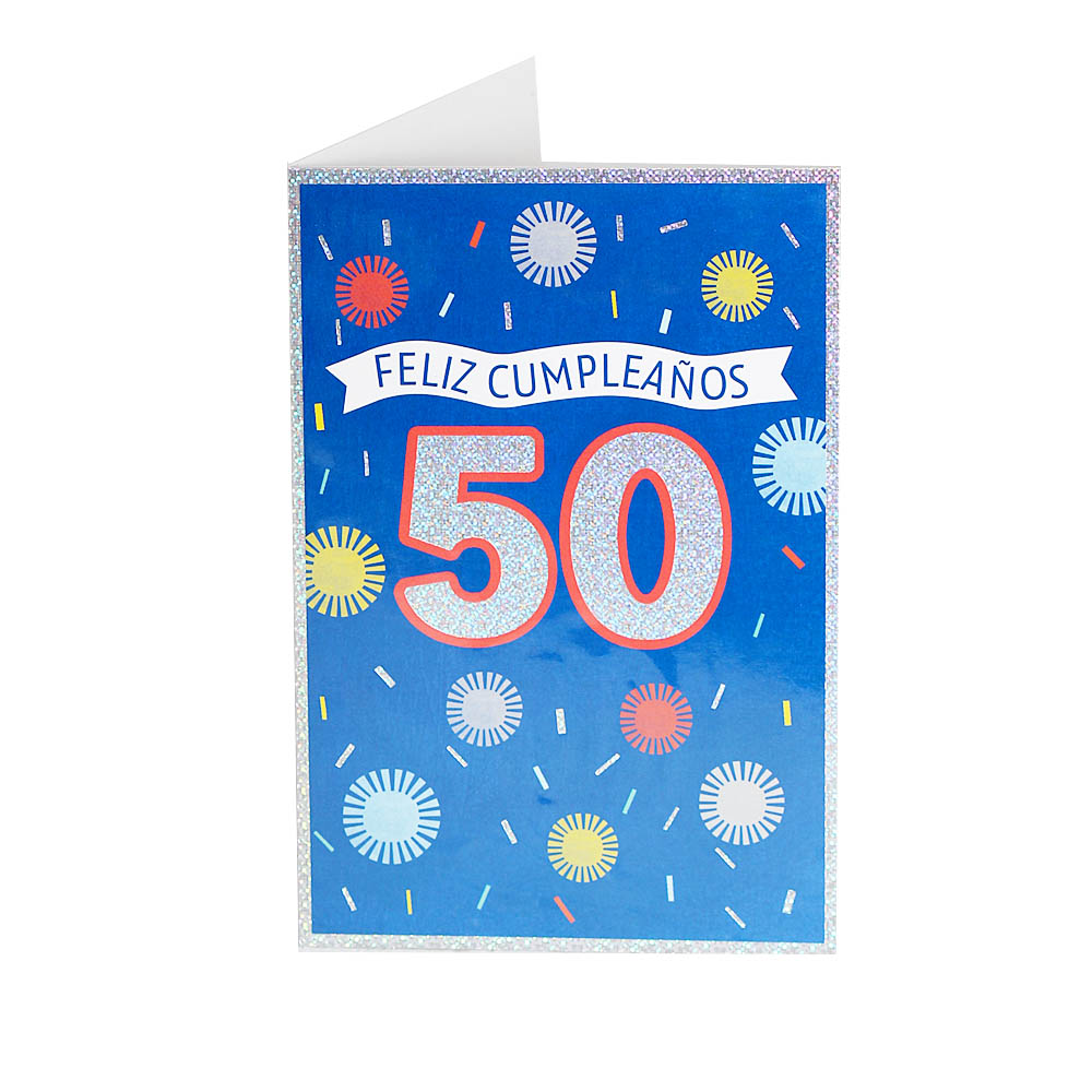 Tarjeta de Felicitación 50 Cumpleaños Modelo A