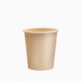 Vaso de cartón kraft 200 ml biodegradable para fiestas y bebidas calientes