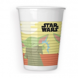 Vasos de Plástico Star Wars Mandalorian 8 ud