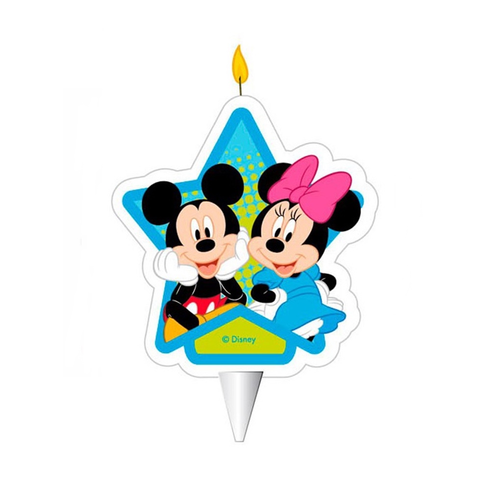 Vela de Cumpleaños Mickey y Minnie 7 cm