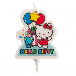 Vela de Cumpleaños Hello Kitty con Globos