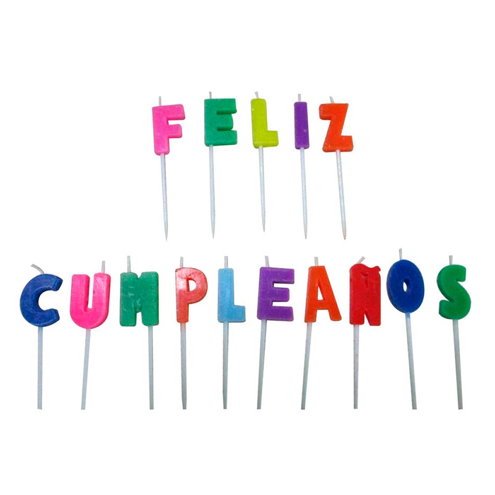 ▷ Velas Feliz Cumpleaños Multicolor