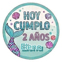 Pegatinas Personalizadas Cumpleaños 2 años