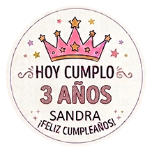 Pegatinas Personalizadas Cumpleaños 3 años