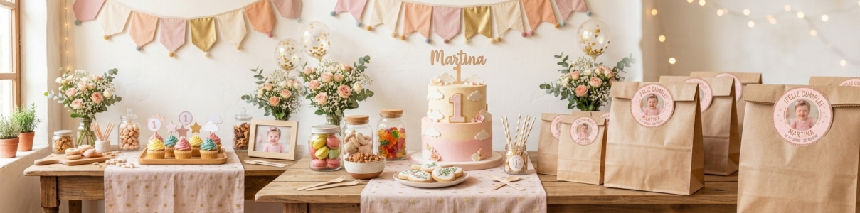 Pegatinas Personalizadas Cumpleaños 1 año