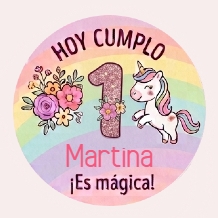 Pegatinas Personalizadas Cumpleaños 1 año