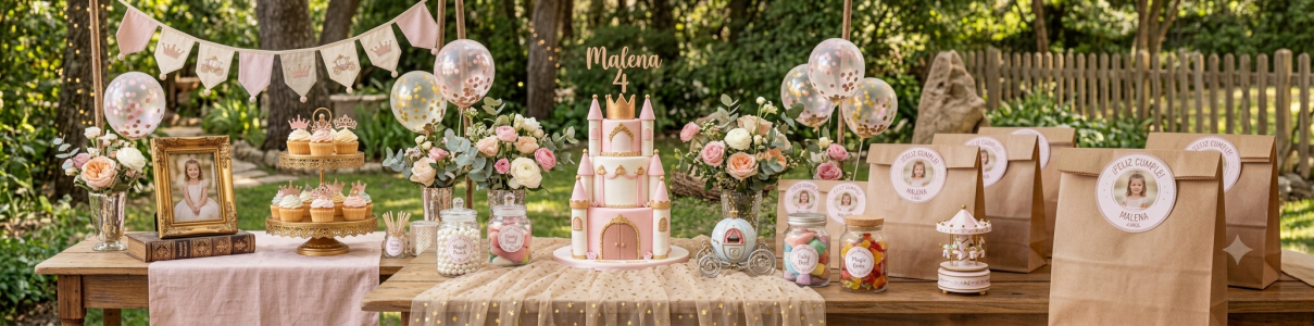 Pegatinas Personalizadas Cumpleaños 4 años
