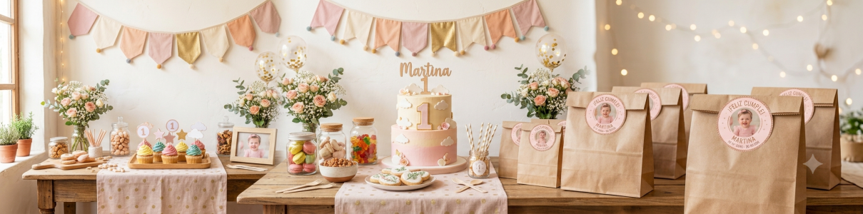 Pegatinas Personalizadas Cumpleaños 1 año