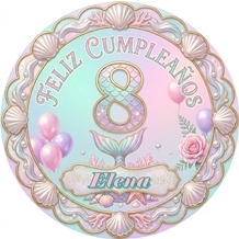 Pegatinas Personalizadas Cumpleaños 8 año