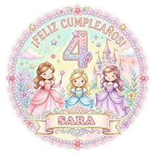 Pegatinas Personalizadas Cumpleaños 4 años