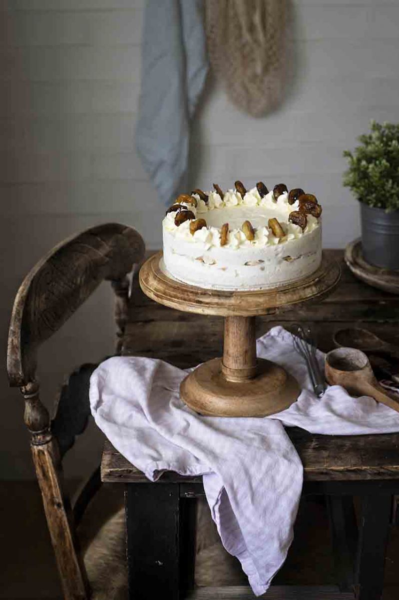 Tarta helada de plátano