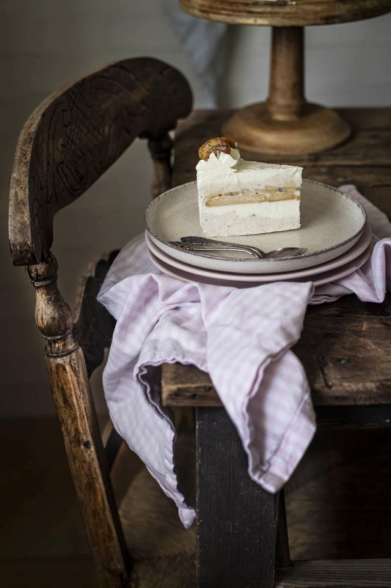 Tarta helada de plátano