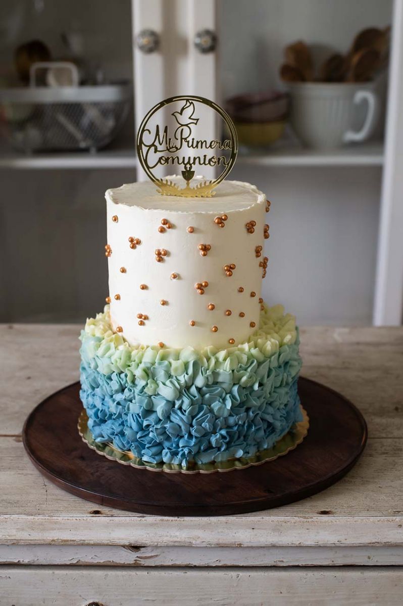 Tarta comunion bizcocho genoves
