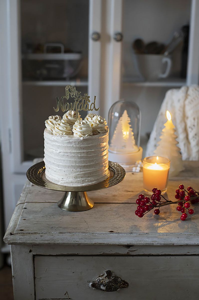Tarta de navidad con crema especiada