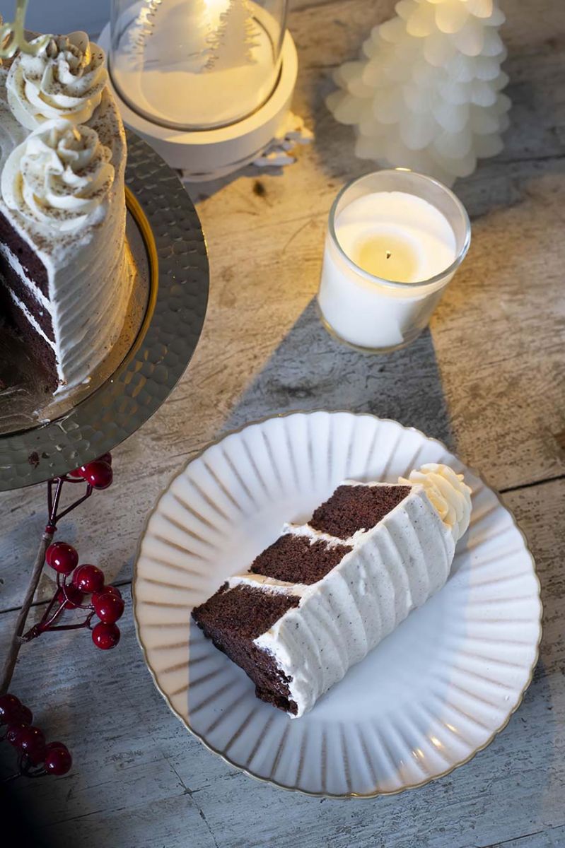 Tarta de navidad con crema especiada