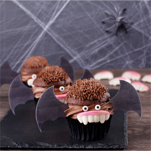 Cupcakes de Chocolate y Almendra para Halloween ¡Para hincarles el diente!