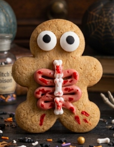 Galletas esqueleto de Halloween