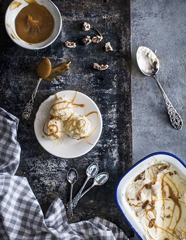 Helado de Nueces de Pecan y Caramelo Salado