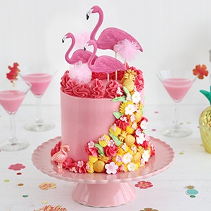 Arriba 66+ imagen pastel de cumpleaños de flamingo