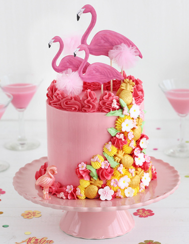 Decoraciones de Azúcar Flamencos rosas 56 gr