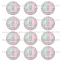 Pegatinas Personalizadas Redondas 6 cm - 8 años Mod A - 12 ud