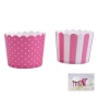 Mini Muffin Wrapper Pink & White