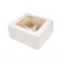 Caja para 4 cupcakes Blanca Culpitt