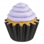 24 Cápsulas para Cupcakes Negras Onduladas