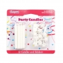 Juego de 12 velas Blancas con soporte